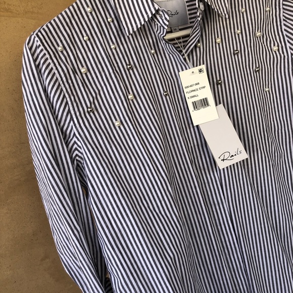 Rails striped beaded button down - Picture 7 of 7